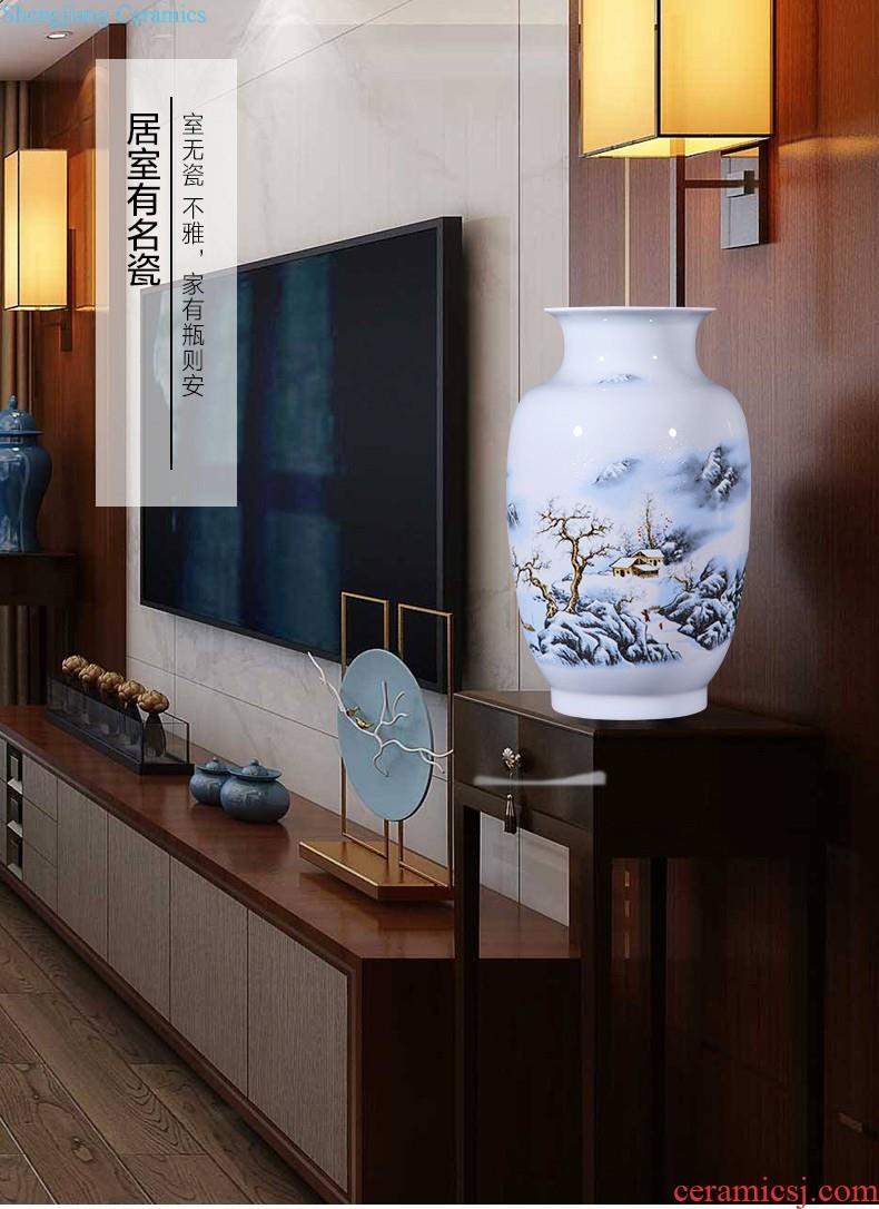 New Chinese style furnishing articles ceramic vase simulation flower dried flowers flower arrangement home European style living room TV ark soft adornment