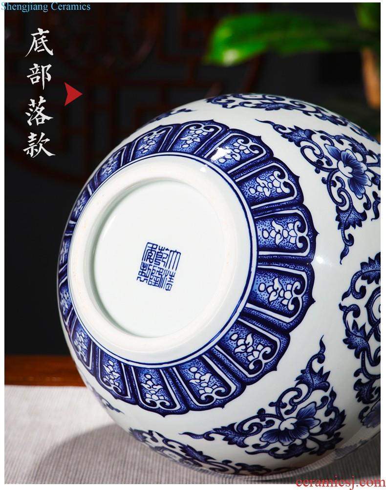 Jingdezhen ceramics hand-painted thin body of blue and white porcelain vase vase furnishing articles new Chinese style home sitting room adornment