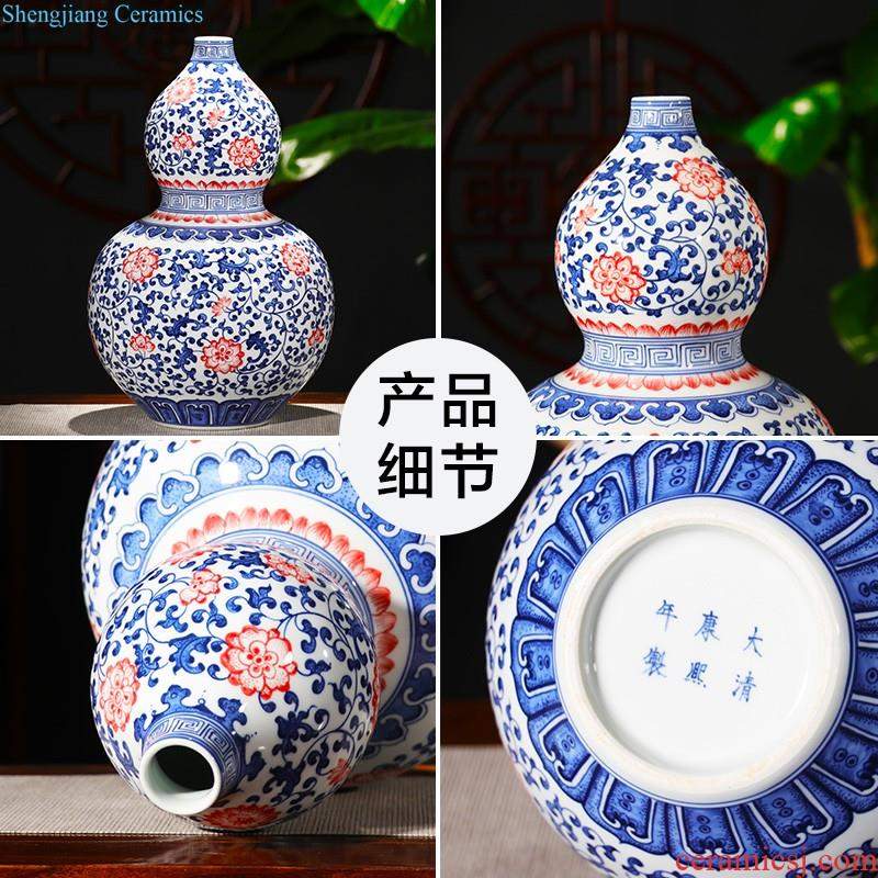 New Chinese style furnishing articles ceramic vase simulation flower dried flowers flower arrangement home European style living room TV ark soft adornment