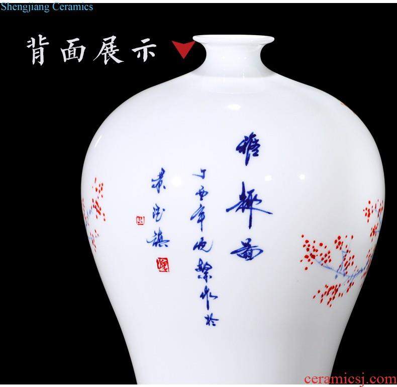 Jingdezhen ceramics hand-painted large big radish bottle vase vase of porcelain of new Chinese style living room home furnishing articles