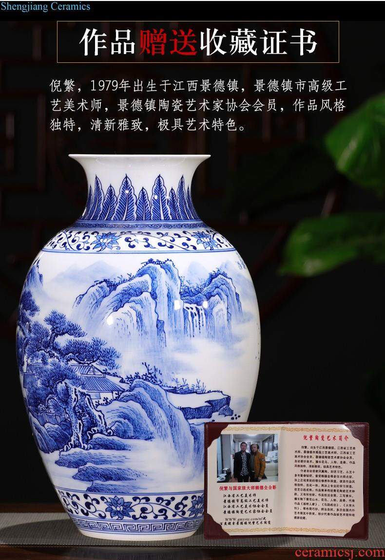 Jingdezhen ceramics vase hand-painted jixiangruyi sitting room of Chinese style household flower arranging TV ark adornment furnishing articles