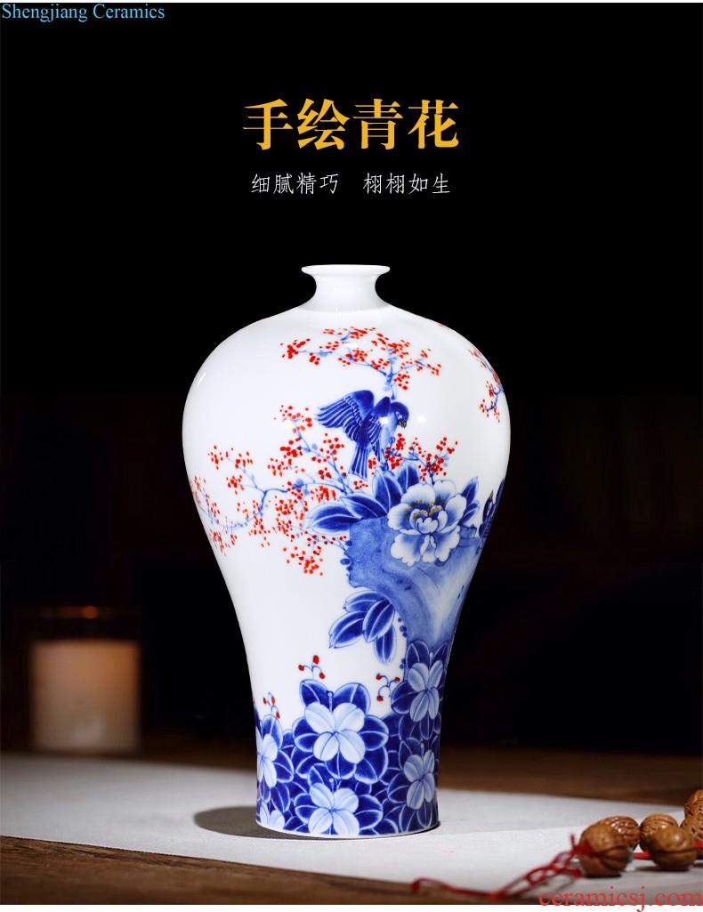 Jingdezhen ceramics hand-painted large big radish bottle vase vase of porcelain of new Chinese style living room home furnishing articles