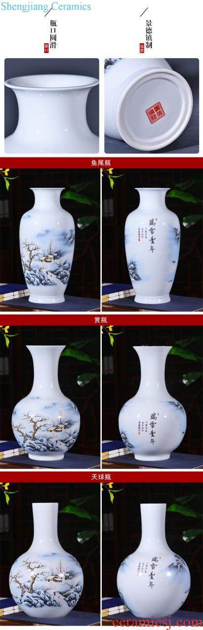 New Chinese style furnishing articles ceramic vase simulation flower dried flowers flower arrangement home European style living room TV ark soft adornment