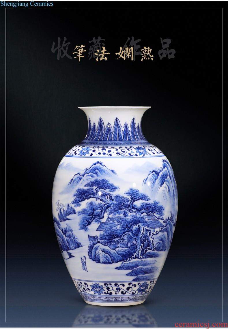 Jingdezhen ceramics vase hand-painted jixiangruyi sitting room of Chinese style household flower arranging TV ark adornment furnishing articles