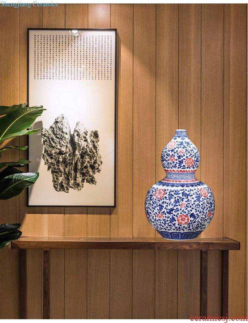 New Chinese style furnishing articles ceramic vase simulation flower dried flowers flower arrangement home European style living room TV ark soft adornment