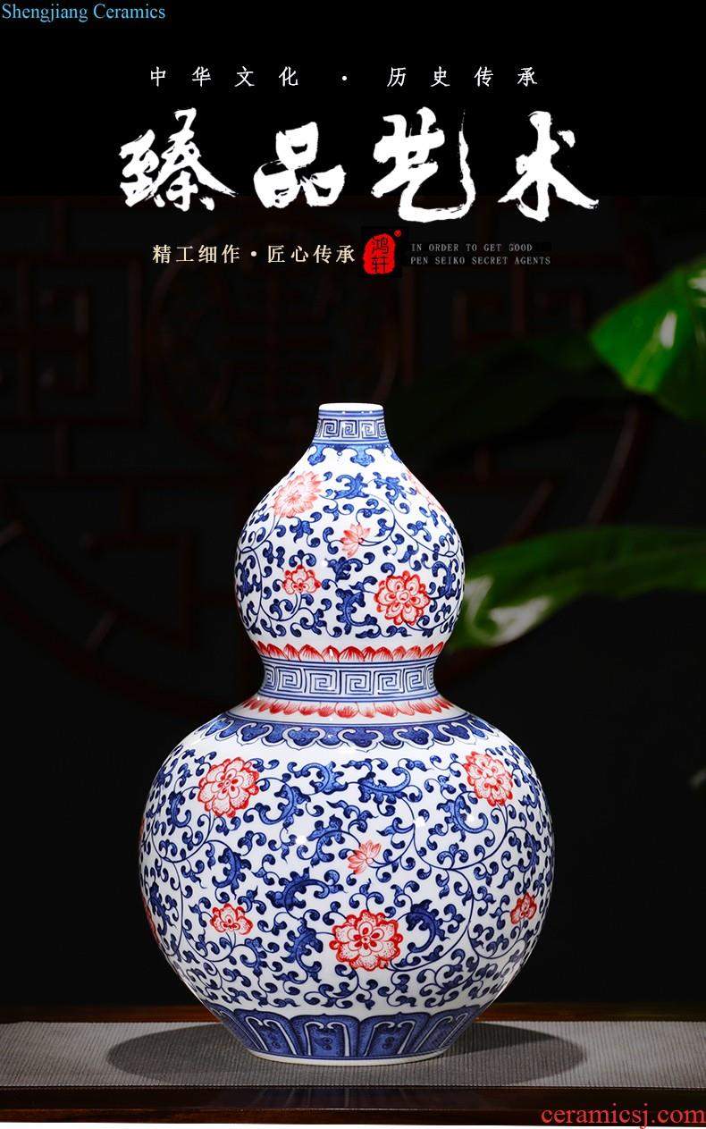 New Chinese style furnishing articles ceramic vase simulation flower dried flowers flower arrangement home European style living room TV ark soft adornment