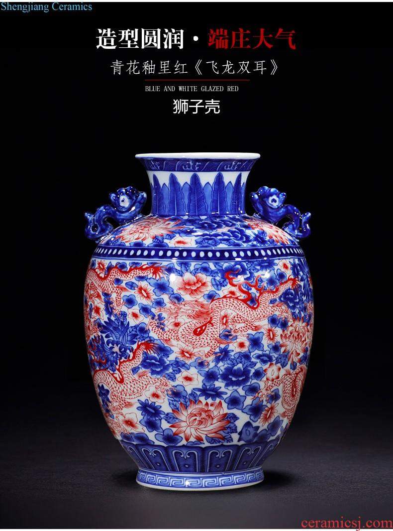 Hand-painted cornucopia of blue and white porcelain of jingdezhen ceramics feng shui plutus furnishing articles sitting room of new Chinese style household ornaments