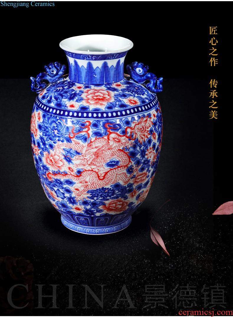 Hand-painted cornucopia of blue and white porcelain of jingdezhen ceramics feng shui plutus furnishing articles sitting room of new Chinese style household ornaments