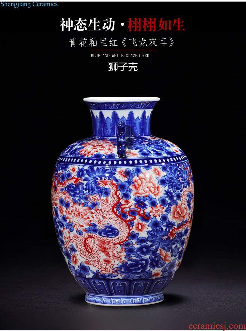 Hand-painted cornucopia of blue and white porcelain of jingdezhen ceramics feng shui plutus furnishing articles sitting room of new Chinese style household ornaments