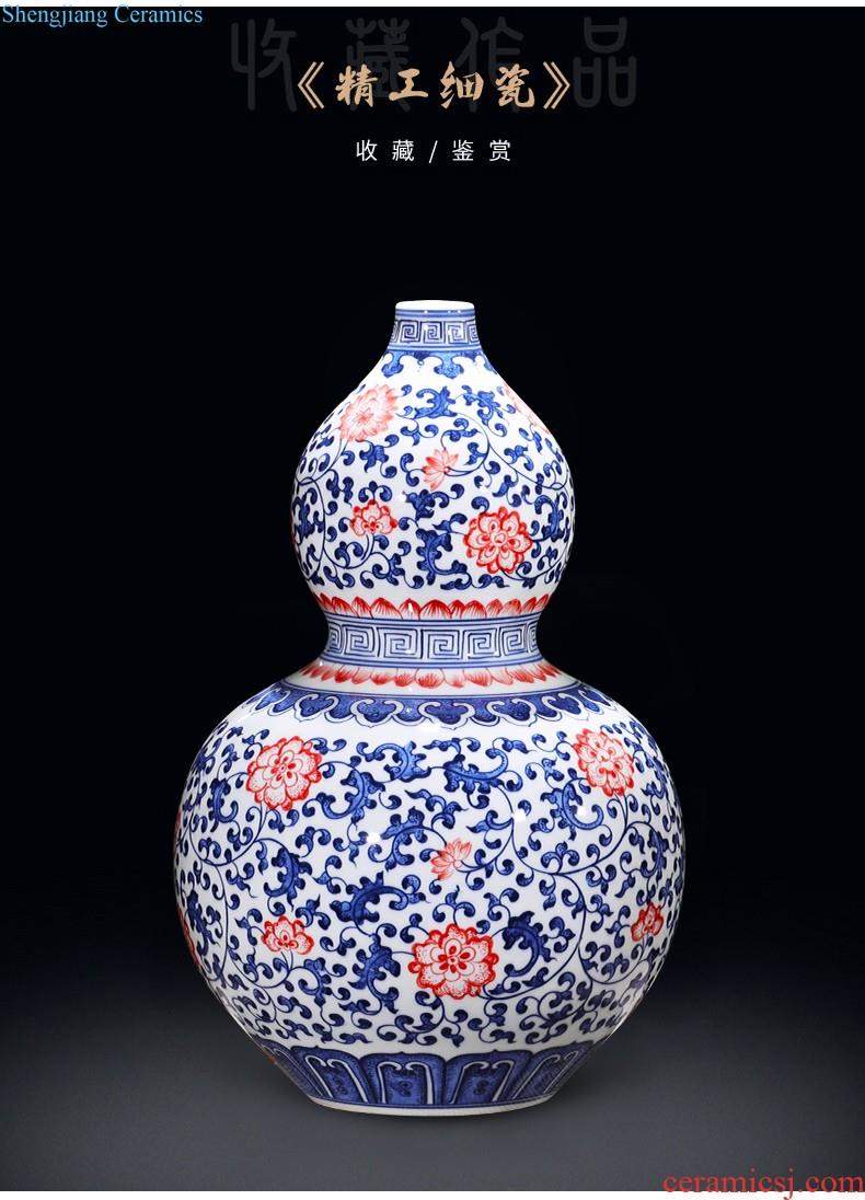 New Chinese style furnishing articles ceramic vase simulation flower dried flowers flower arrangement home European style living room TV ark soft adornment