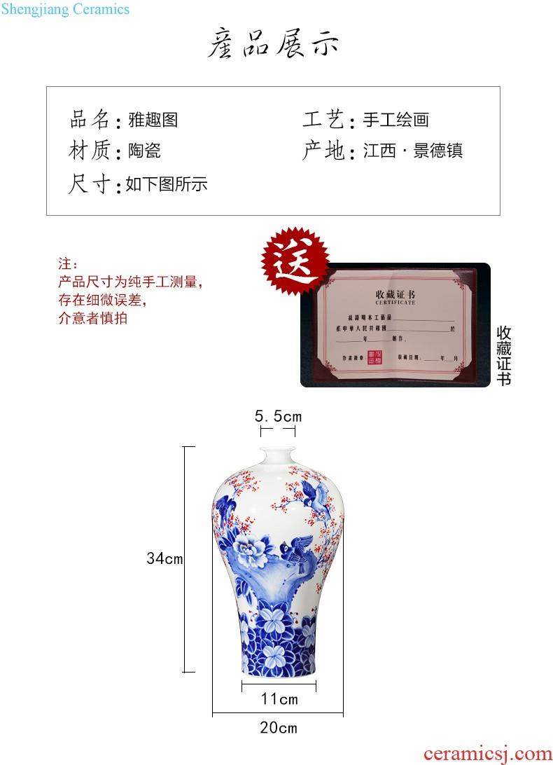 Jingdezhen ceramics hand-painted large big radish bottle vase vase of porcelain of new Chinese style living room home furnishing articles