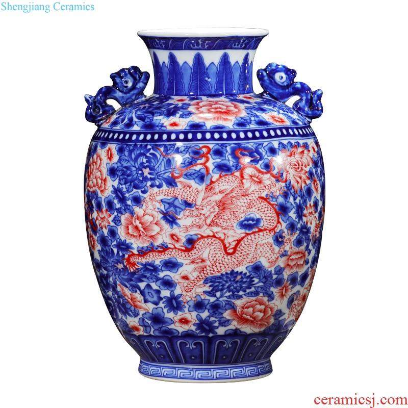 Hand-painted cornucopia of blue and white porcelain of jingdezhen ceramics feng shui plutus furnishing articles sitting room of new Chinese style household ornaments