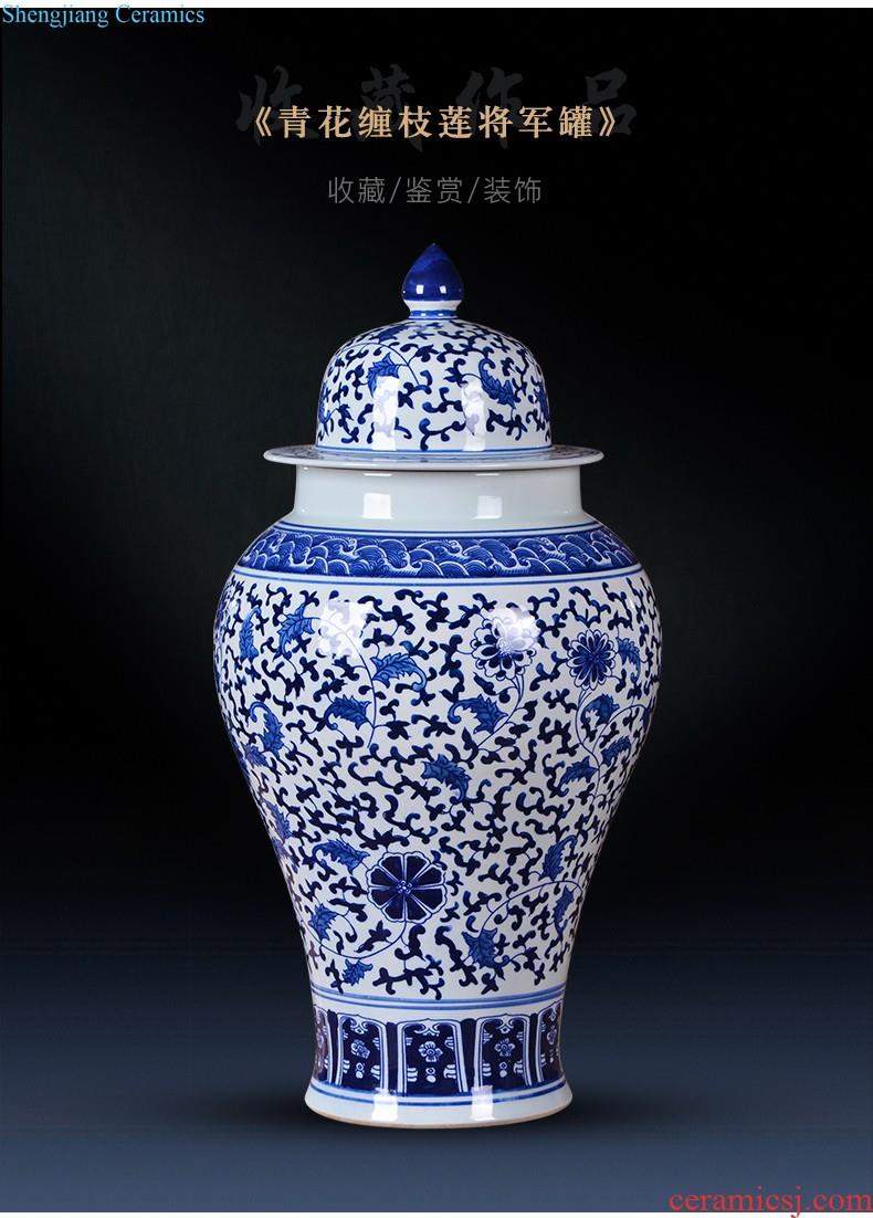 Jingdezhen ceramics hand-painted vases furnishing articles sitting room of Chinese style household wine porch TV ark adornment arranging flowers