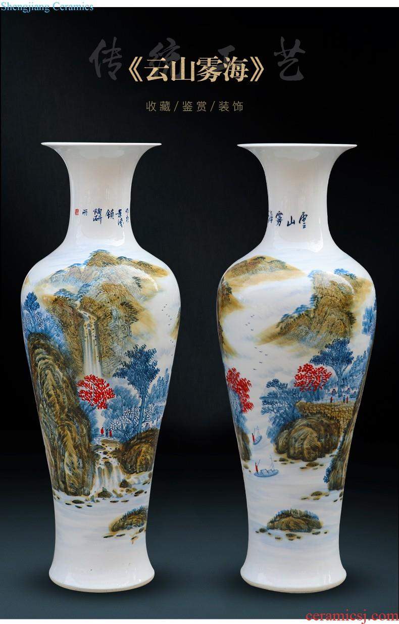 Jingdezhen ceramics hand-painted porcelain gift porcelain vase furnishing articles rich ancient frame the sitting room of Chinese style household decorations