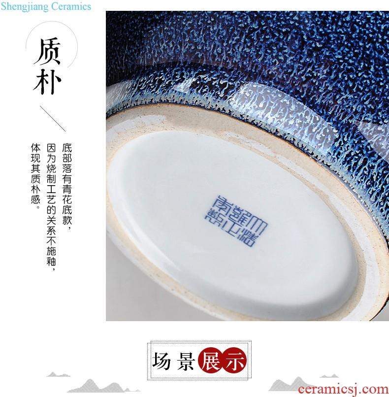 Jingdezhen ceramic vase furnishing articles flower arranging Chinese contemporary and contracted creative home sitting room adornment dried flower porcelain