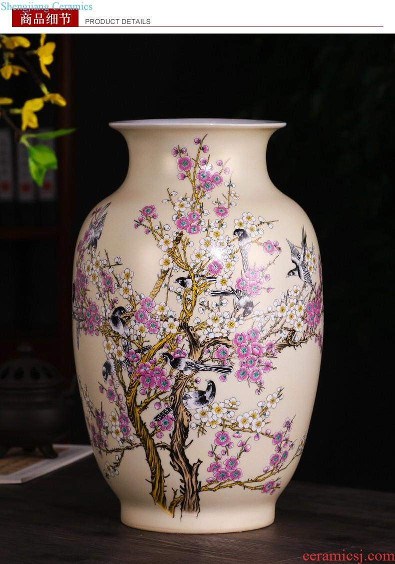 Jingdezhen ceramics big vase furnishing articles sitting room lucky bamboo modern Chinese style household adornment TV ark arranging flowers