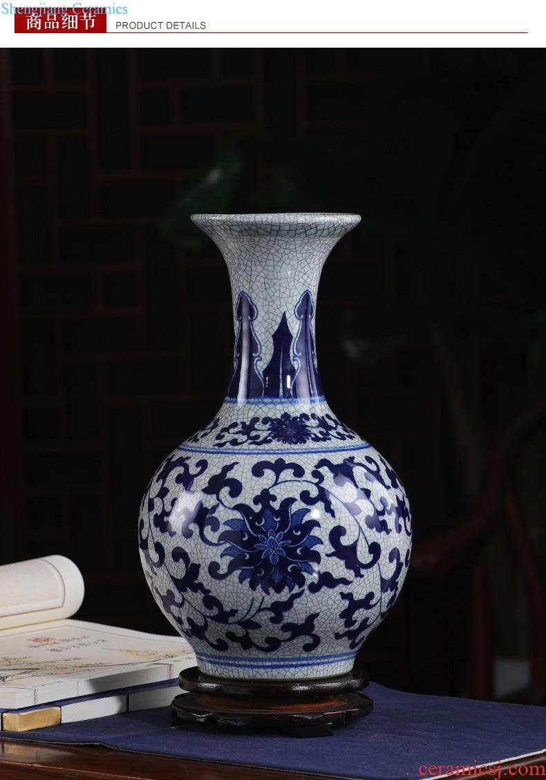 Jingdezhen porcelain vases, pottery and porcelain furnishing articles three-piece sitting room flower arranging the modern Chinese style household adornment TV ark