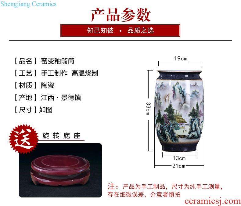 Jingdezhen ceramics big vase furnishing articles sitting room lucky bamboo modern Chinese style household adornment TV ark arranging flowers