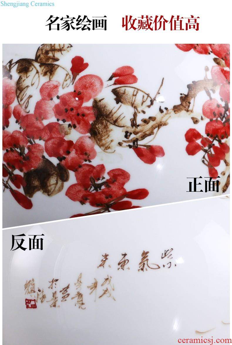 Jingdezhen ceramic furnishing articles modern creative contracted household decorates sitting room dried flower flower vase flowers