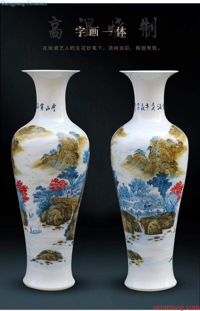 Jingdezhen ceramics hand-painted porcelain gift porcelain vase furnishing articles rich ancient frame the sitting room of Chinese style household decorations