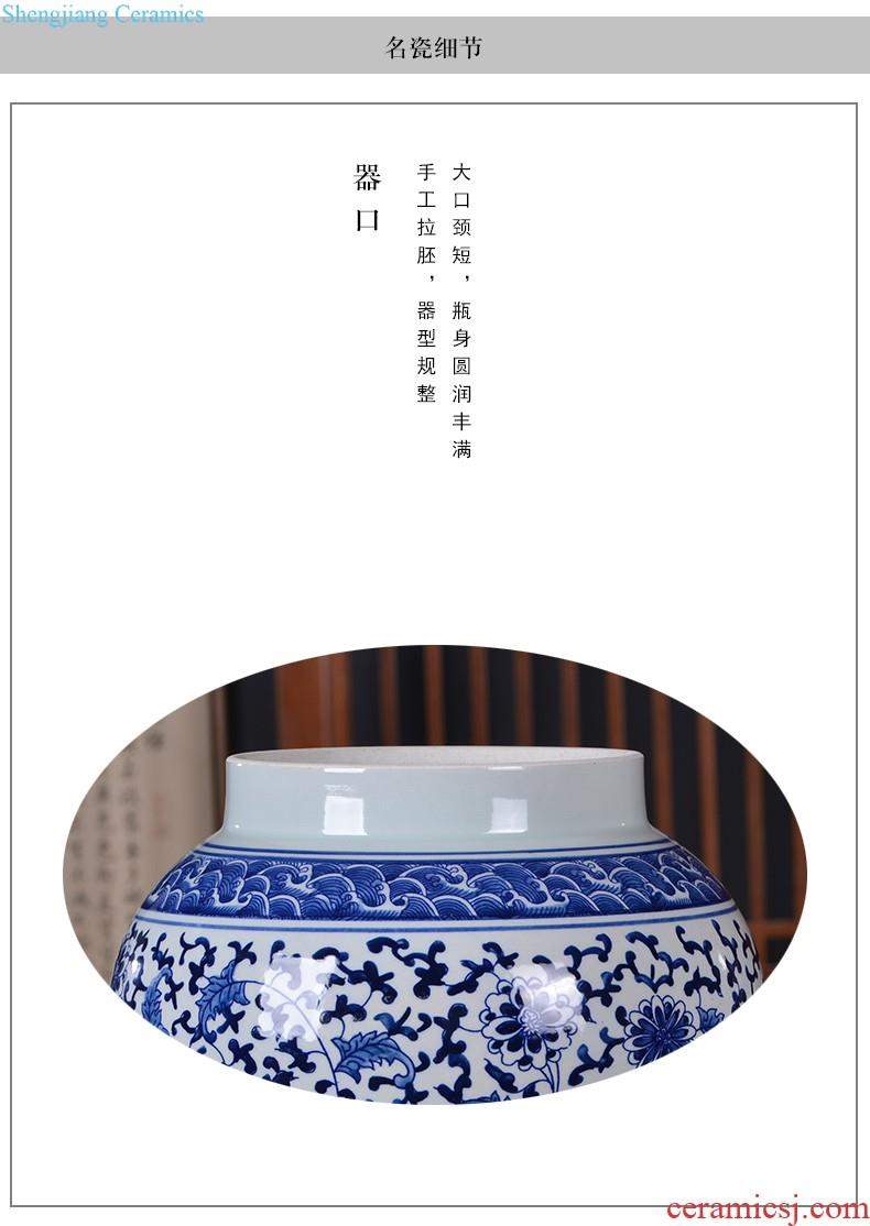 Jingdezhen ceramics hand-painted vases furnishing articles sitting room of Chinese style household wine porch TV ark adornment arranging flowers