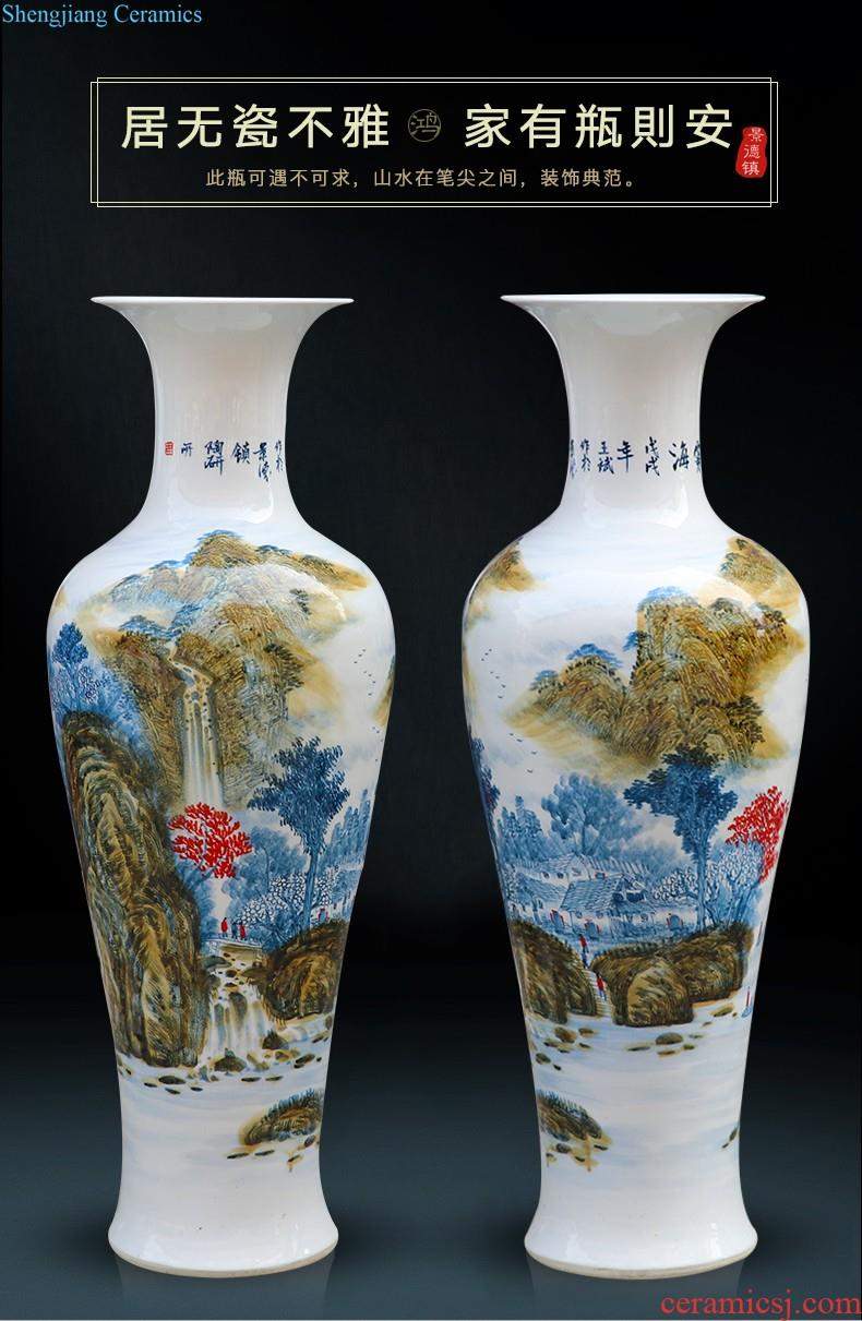 Jingdezhen ceramics hand-painted porcelain gift porcelain vase furnishing articles rich ancient frame the sitting room of Chinese style household decorations