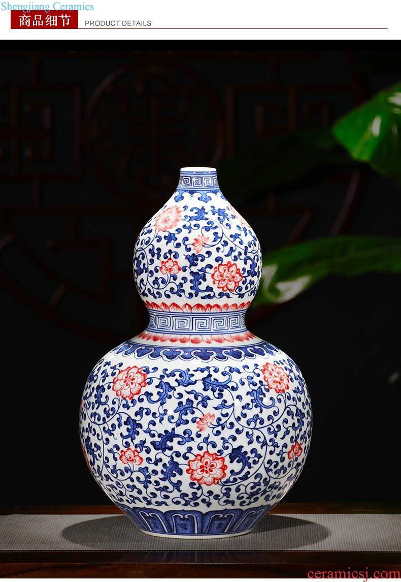 New Chinese style furnishing articles ceramic vase simulation flower dried flowers flower arrangement home European style living room TV ark soft adornment