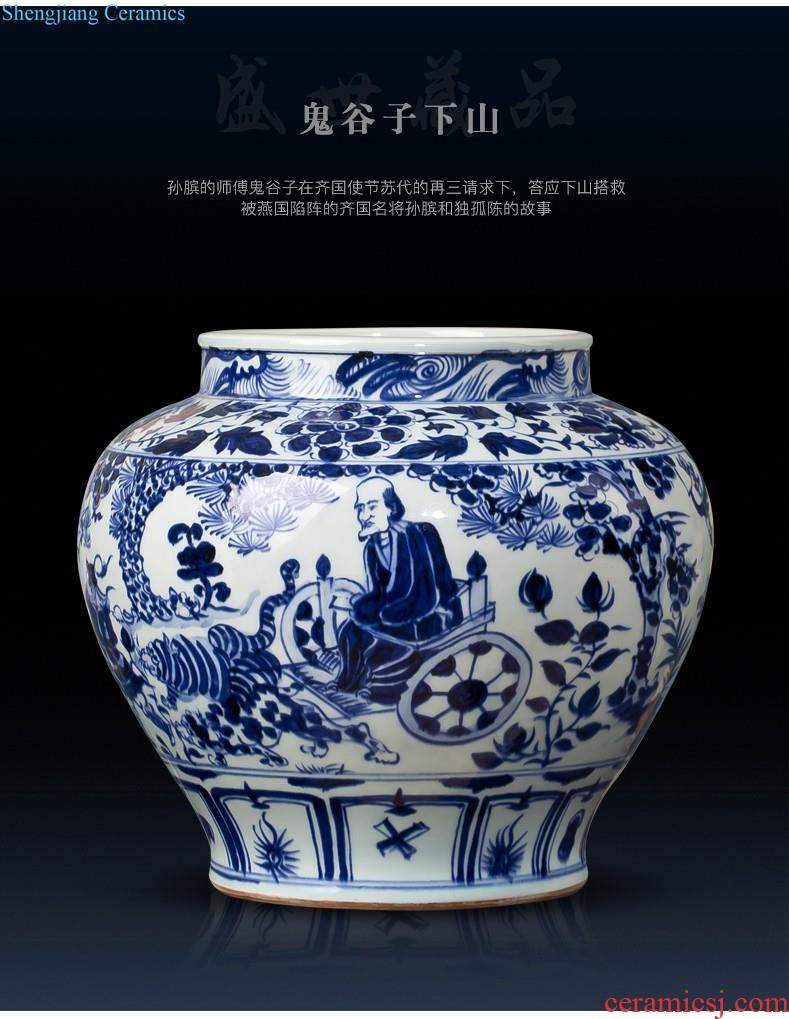 Jingdezhen ceramic vase furnishing articles by hand-painted sabingga sukdun dergici jimbi vases, flower arranging the modern Chinese style living room decorations