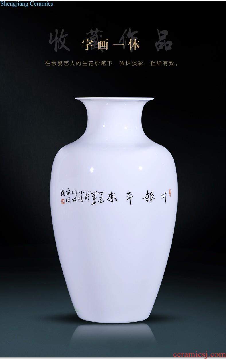 Jingdezhen ceramics hand-painted big vase furnishing articles large sitting room ground quiver TV ark decorative arts and crafts