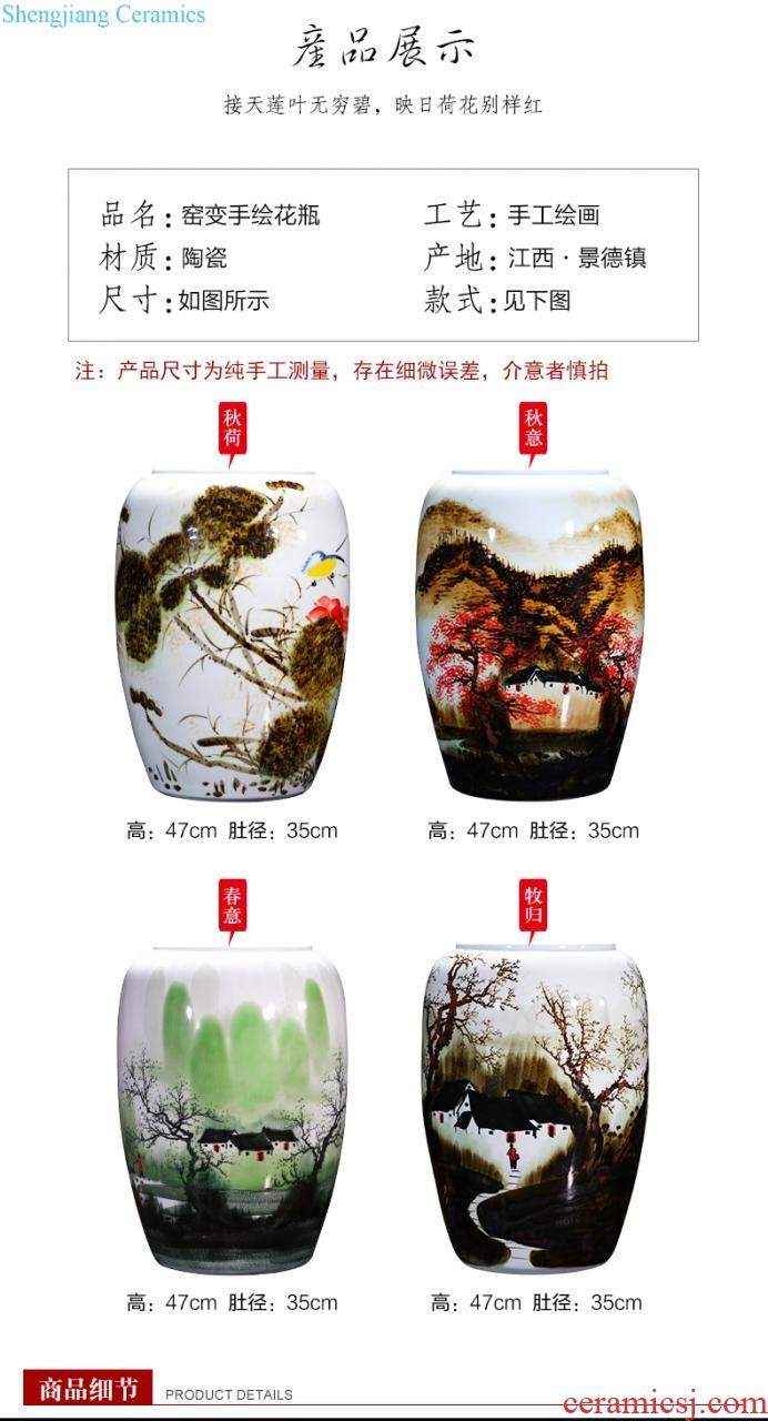 Jingdezhen ceramic vase handmade antique flower arranging furnishing articles sitting room of the new Chinese style restoring ancient ways household decoration decoration