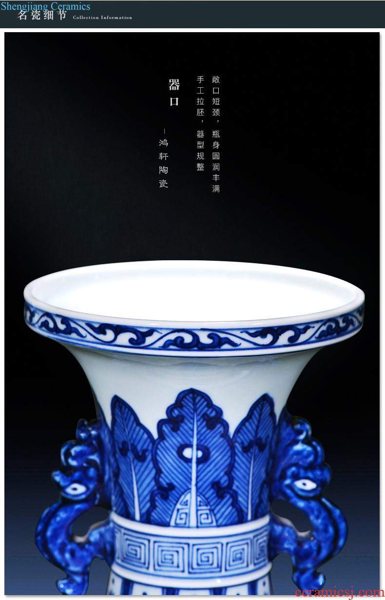 Jingdezhen ceramics general furnishing articles hand-painted storage tank of blue and white porcelain jar of home decoration porcelain jar tea pot