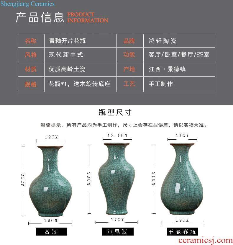 Jingdezhen ceramic vase furnishing articles variable blue porcelain creative living room flower arranging flowers, Chinese style household decorations