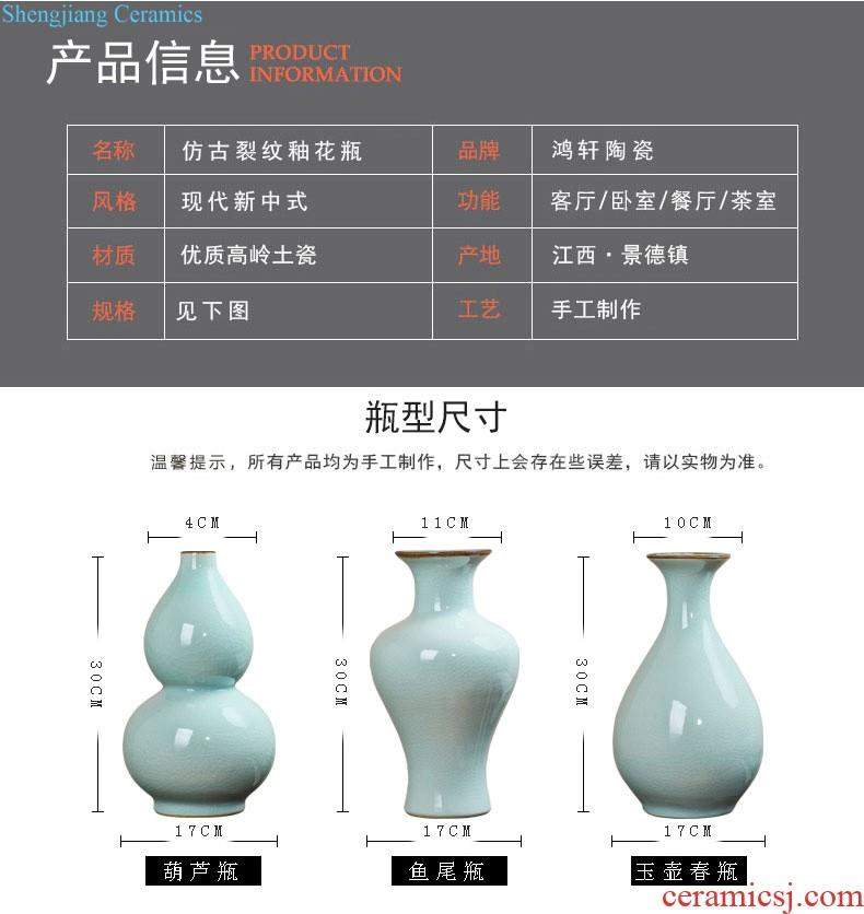 Jingdezhen ceramics of large vase furnishing articles large European colored enamel porcelain household adornment of contemporary sitting room