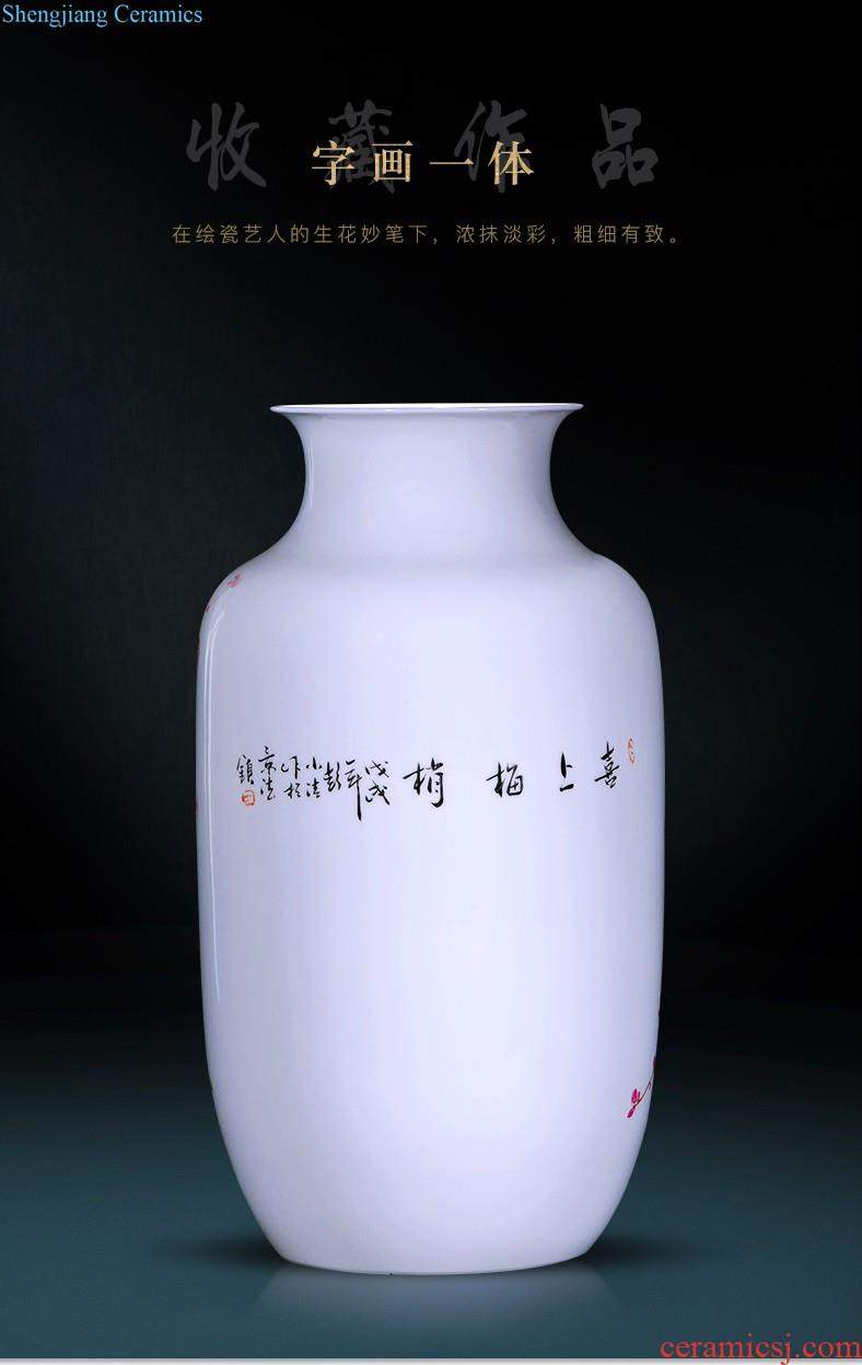 Jingdezhen ceramics hand-painted big vase furnishing articles large sitting room ground quiver TV ark decorative arts and crafts