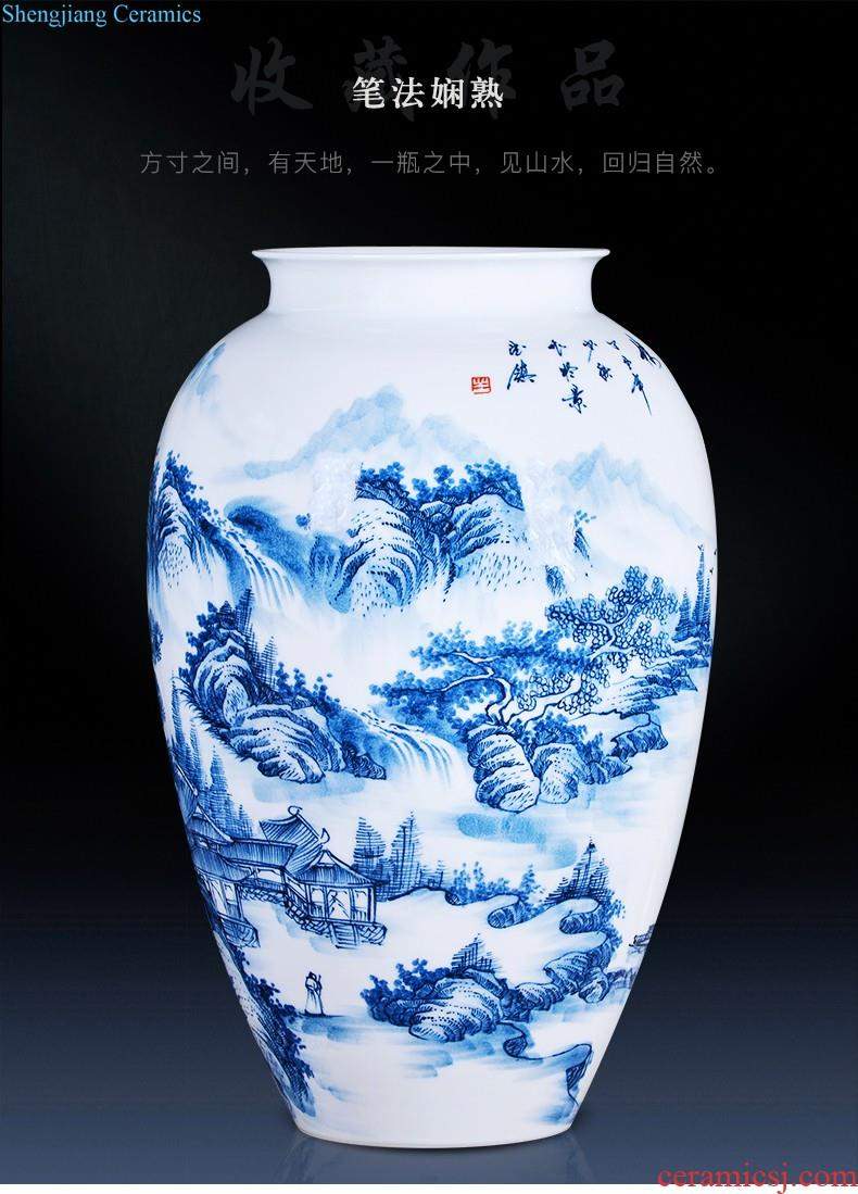 Jingdezhen ceramics by hand antique vases, flower arranging furnishing articles of Chinese style restoring ancient ways is the sitting room TV ark home decoration