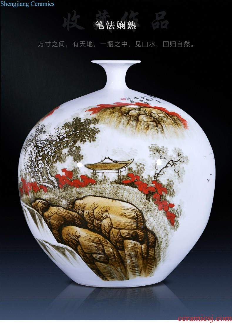 Jingdezhen ceramics vase imitation yongzheng colored enamel flower arranging furnishing articles new Chinese style restoring ancient ways home sitting room adornment