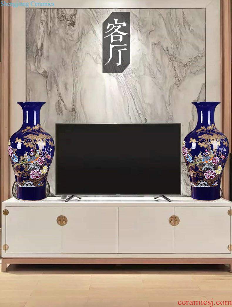 Jingdezhen ceramic vase furnishing articles antique porcelain flower Chinese style restoring ancient ways is contemporary and contracted sitting room ark adornment