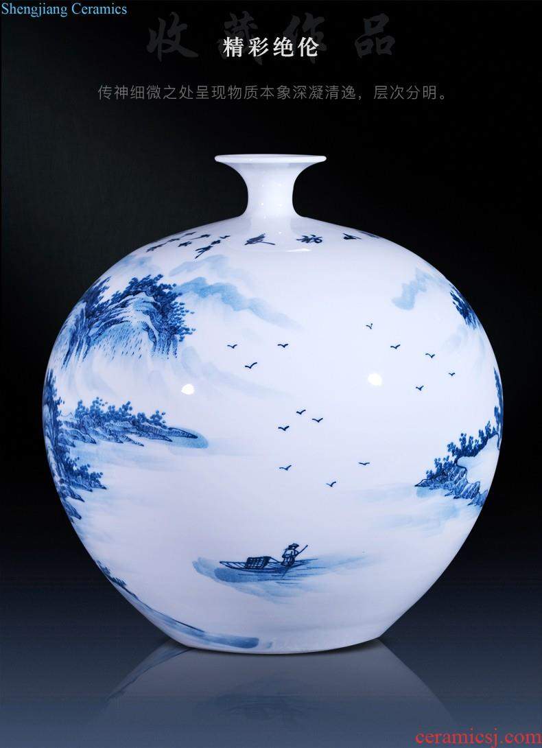 Jingdezhen ceramics vase imitation yongzheng colored enamel flower arranging furnishing articles new Chinese style restoring ancient ways home sitting room adornment