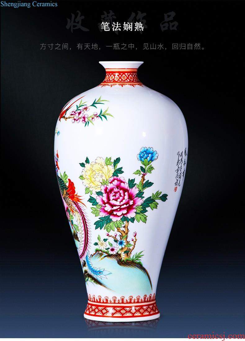 Jingdezhen ceramics vase hand-painted large gulp of new Chinese style household adornment porcelain vases, flower arranging furnishing articles