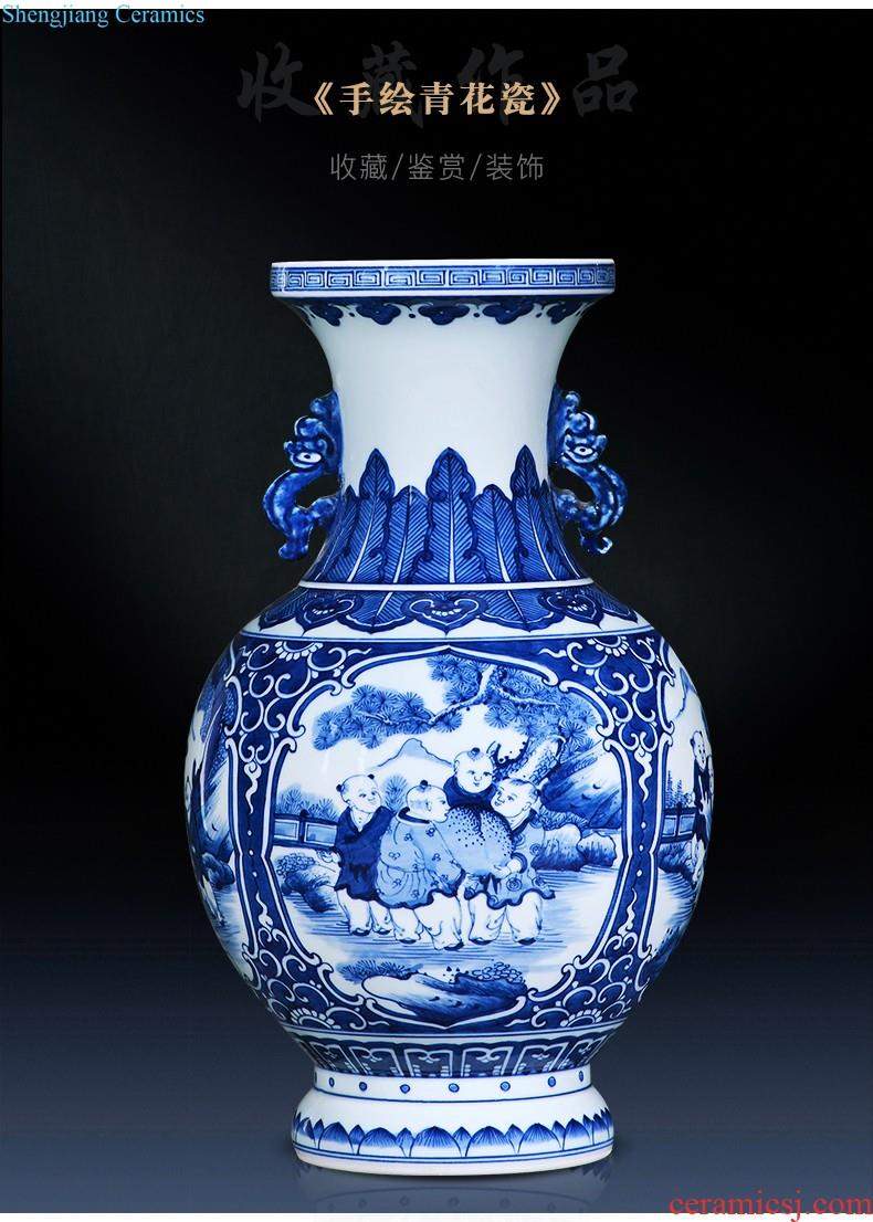 Blue and white porcelain of jingdezhen ceramics creative household adornment antique hand-painted vases, flower arranging furnishing articles of Chinese style restoring ancient ways