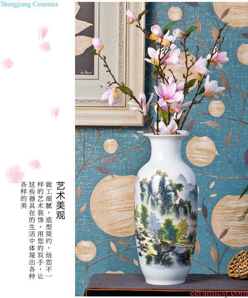 Jingdezhen ceramics glaze knife clay color hand-painted vases, flower arrangement sitting room place under contemporary and contracted household adornment