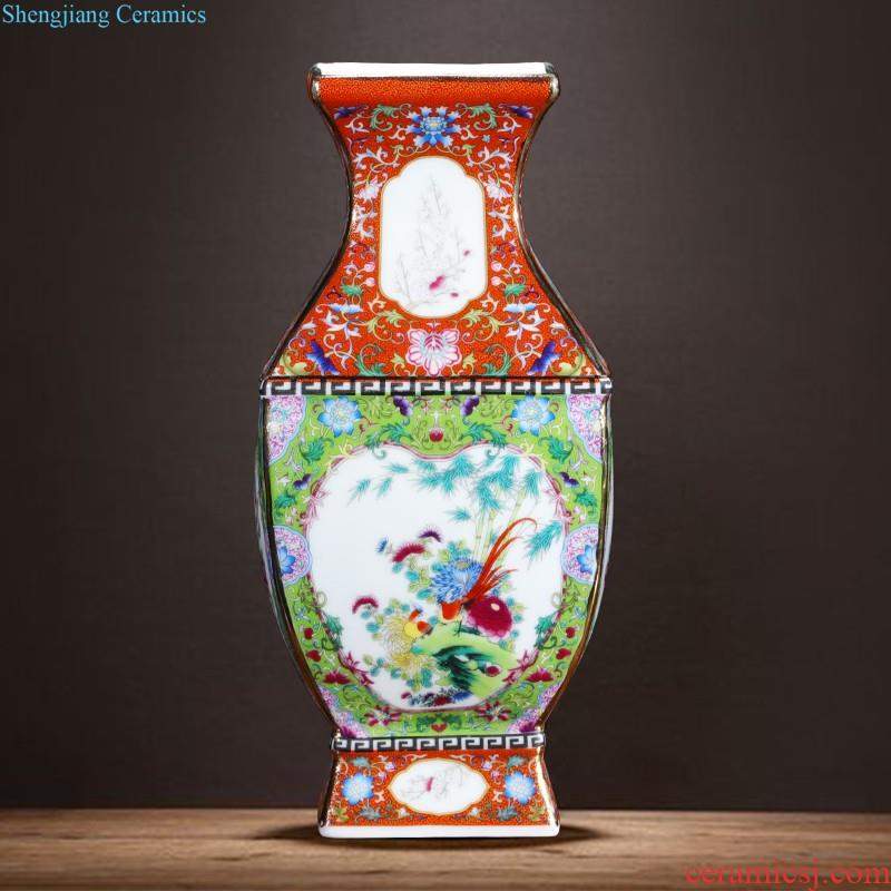 Jingdezhen ceramic furnishing articles hand-painted porcelain kiln tank cylinder tortoise new Chinese style home sitting room adornment ornament