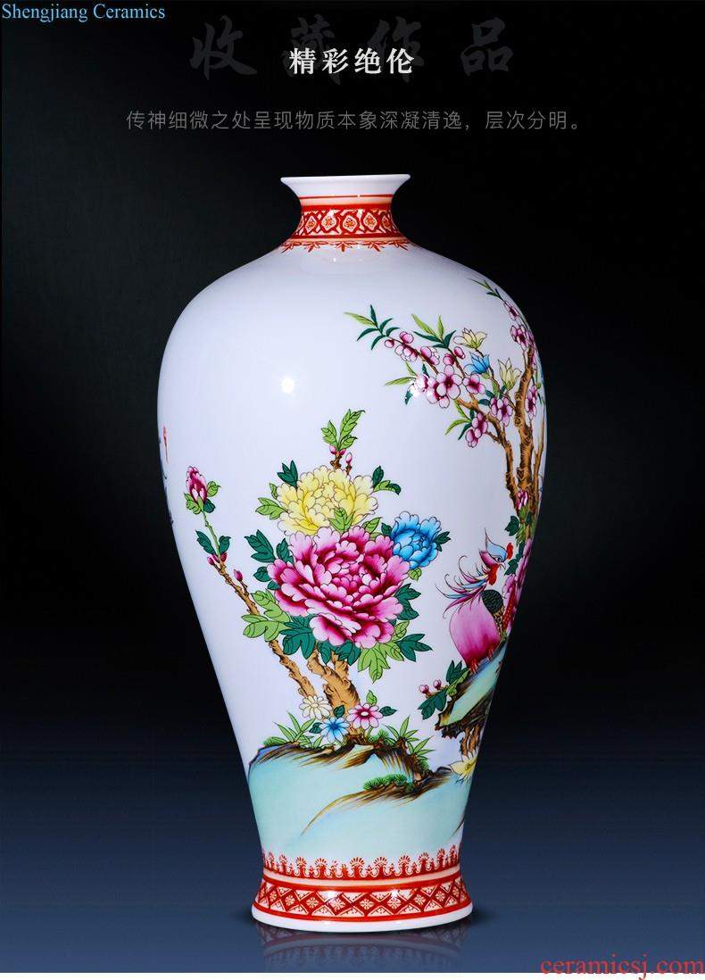 Jingdezhen ceramics vase hand-painted large gulp of new Chinese style household adornment porcelain vases, flower arranging furnishing articles