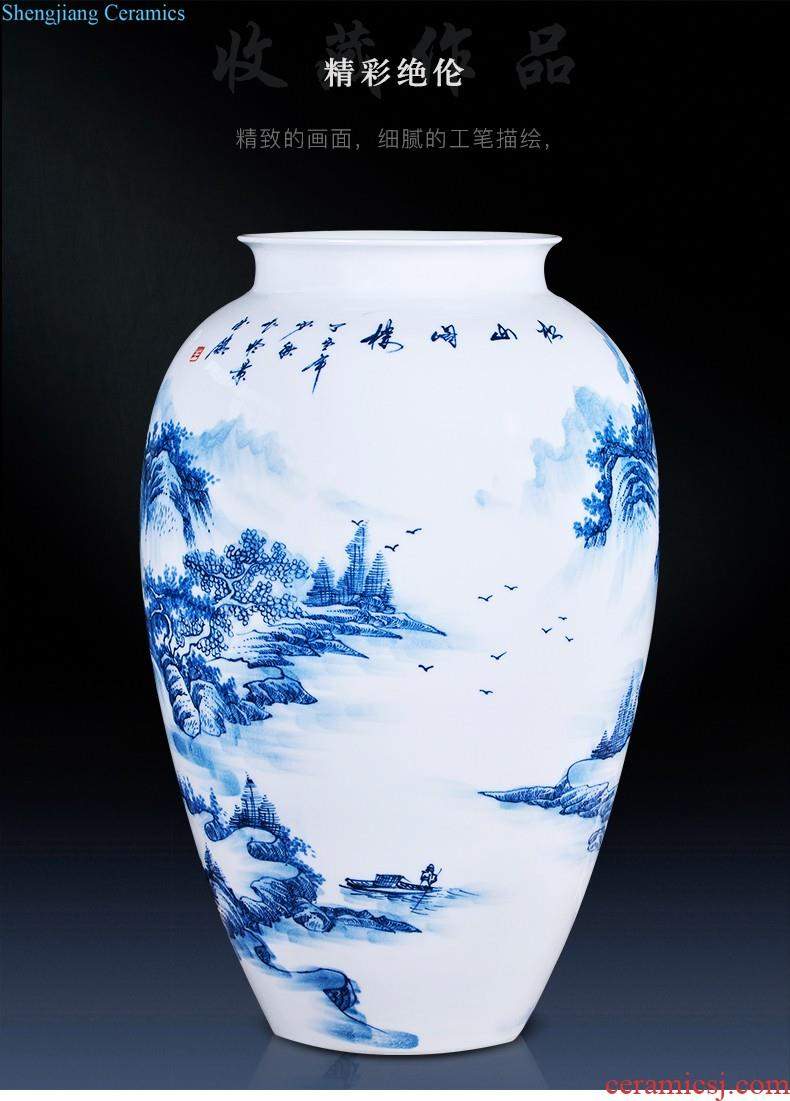 Jingdezhen ceramics by hand antique vases, flower arranging furnishing articles of Chinese style restoring ancient ways is the sitting room TV ark home decoration