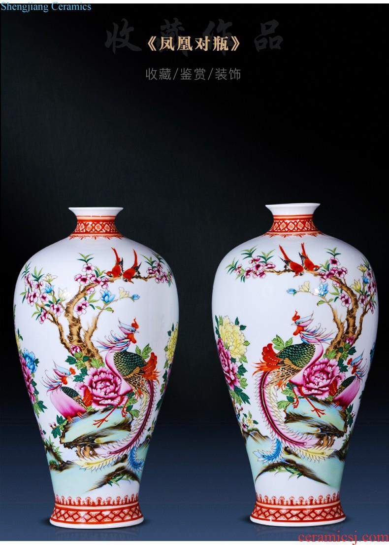 Jingdezhen ceramics vase hand-painted large gulp of new Chinese style household adornment porcelain vases, flower arranging furnishing articles