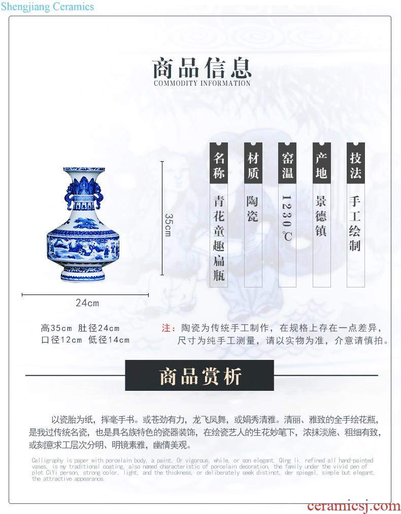 Jingdezhen ceramics general furnishing articles hand-painted storage tank of blue and white porcelain jar of home decoration porcelain jar tea pot