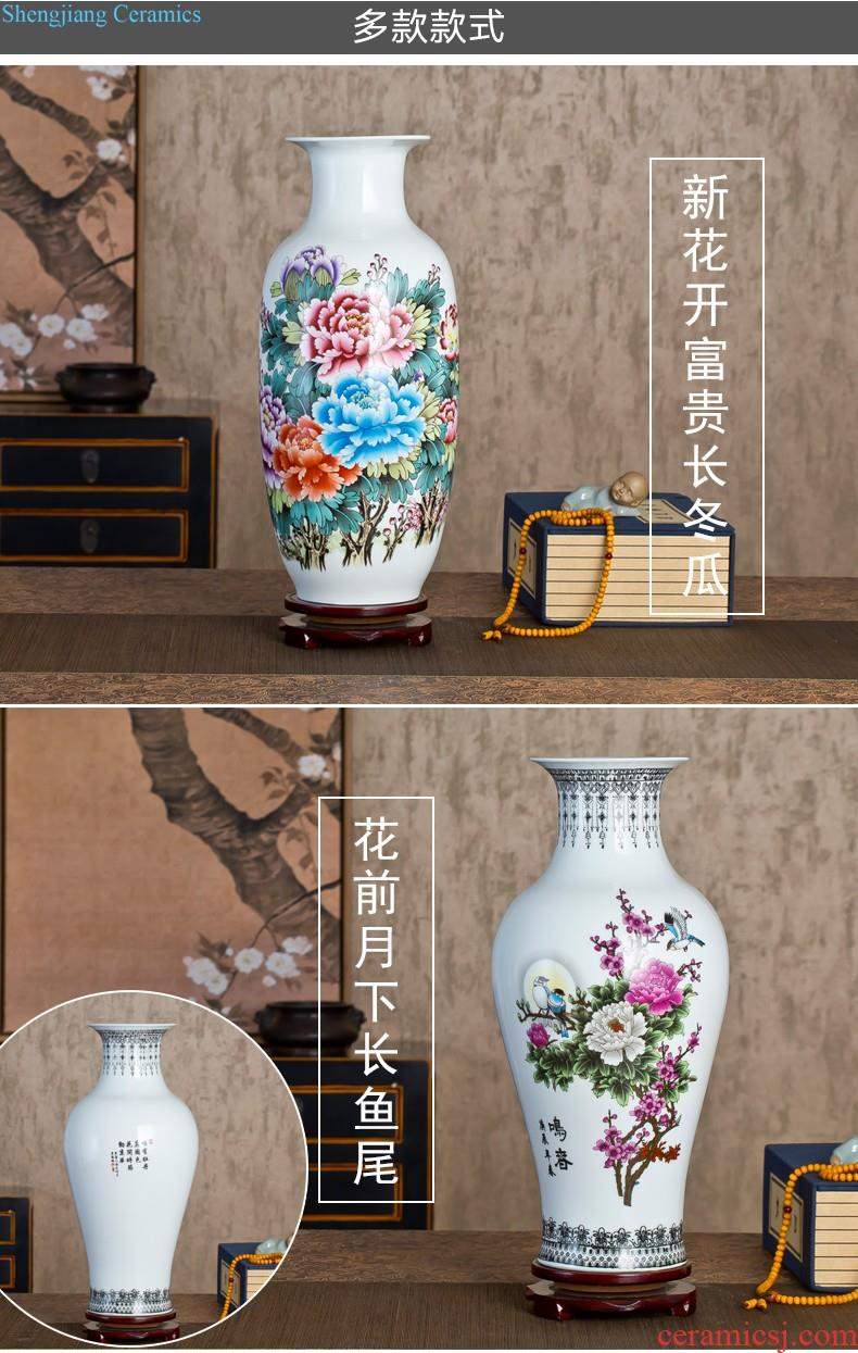 Jingdezhen ceramics glaze knife clay color hand-painted vases, flower arrangement sitting room place under contemporary and contracted household adornment