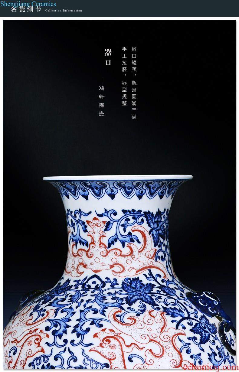 Jingdezhen ceramics of large vases, large hand-painted scenery sitting room of Chinese style household decorations manual quiver