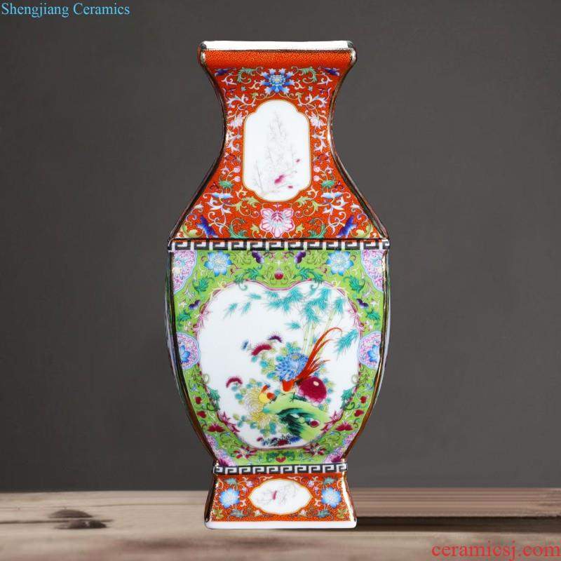 Jingdezhen ceramic furnishing articles hand-painted porcelain kiln tank cylinder tortoise new Chinese style home sitting room adornment ornament