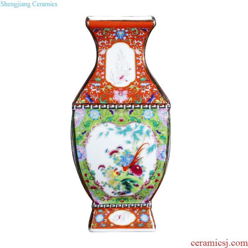 Jingdezhen ceramic furnishing articles hand-painted porcelain kiln tank cylinder tortoise new Chinese style home sitting room adornment ornament